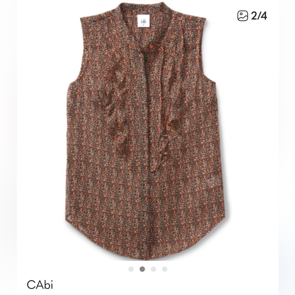 Cabi Tux Ruffle Top size Small - Picture 4 of 11